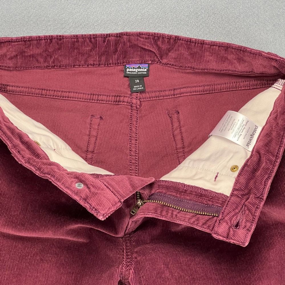 Patagonia Corduroy Pants Womens 28 x32 Burgundy Organic Cotton New No Tags - Picture 3 of 9